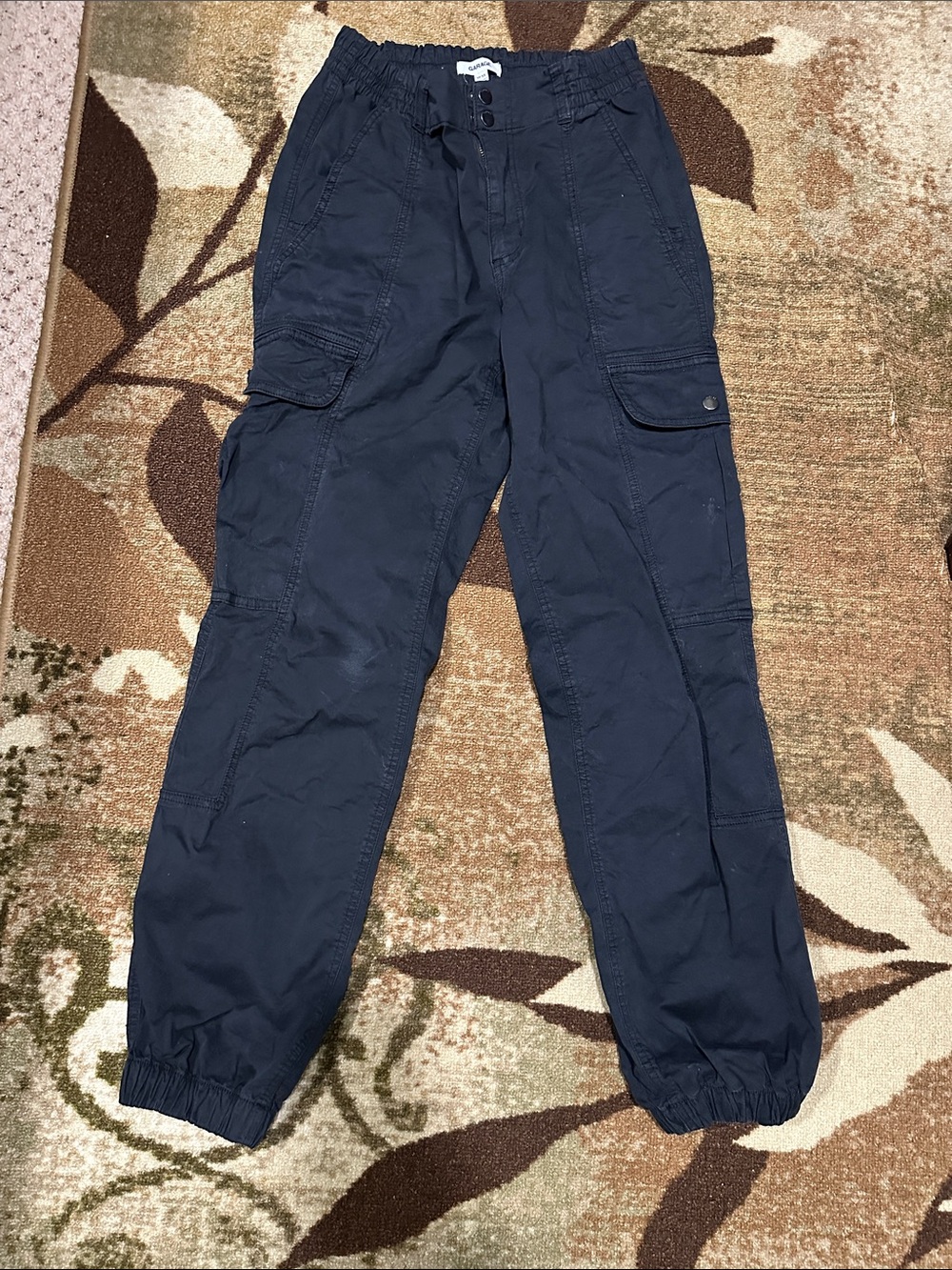 Garage Black Cargo Jogger Pants